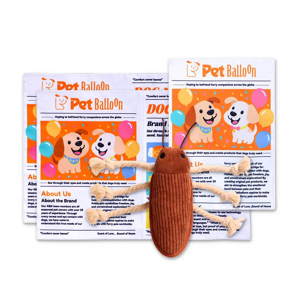 Durable Newspaper Crinkle Dog Toy Balloon - Interactive Tough Chewer for Boredom Relief, Teeth Cleaning - Safe, Non-Toxic, Washable, Quick-Dry Pet Accessory,Back to School