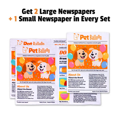 Durable Newspaper Crinkle Dog Toy Balloon - Interactive Tough Chewer for Boredom Relief, Teeth Cleaning - Safe, Non-Toxic, Washable, Quick-Dry Pet Accessory,Back to School