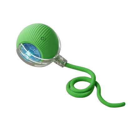Interactive Rolling Ball Teaser Toy for Cats & Dogs – Includes 2 Interchangeable Tails, Engaging Chase & Play Toy for Kittens and Adult Pets