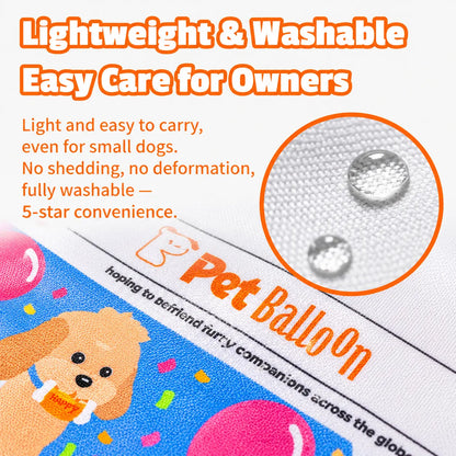 Durable Newspaper Crinkle Dog Toy Balloon - Interactive Tough Chewer for Boredom Relief, Teeth Cleaning - Safe, Non-Toxic, Washable, Quick-Dry Pet Accessory,Back to School