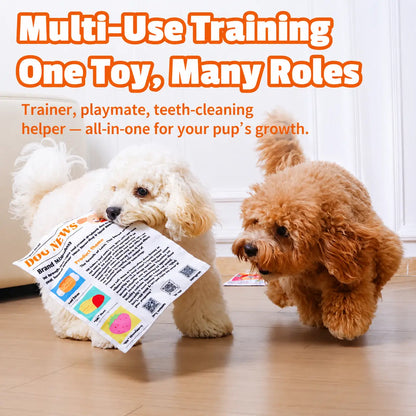 Durable Newspaper Crinkle Dog Toy Balloon - Interactive Tough Chewer for Boredom Relief, Teeth Cleaning - Safe, Non-Toxic, Washable, Quick-Dry Pet Accessory,Back to School