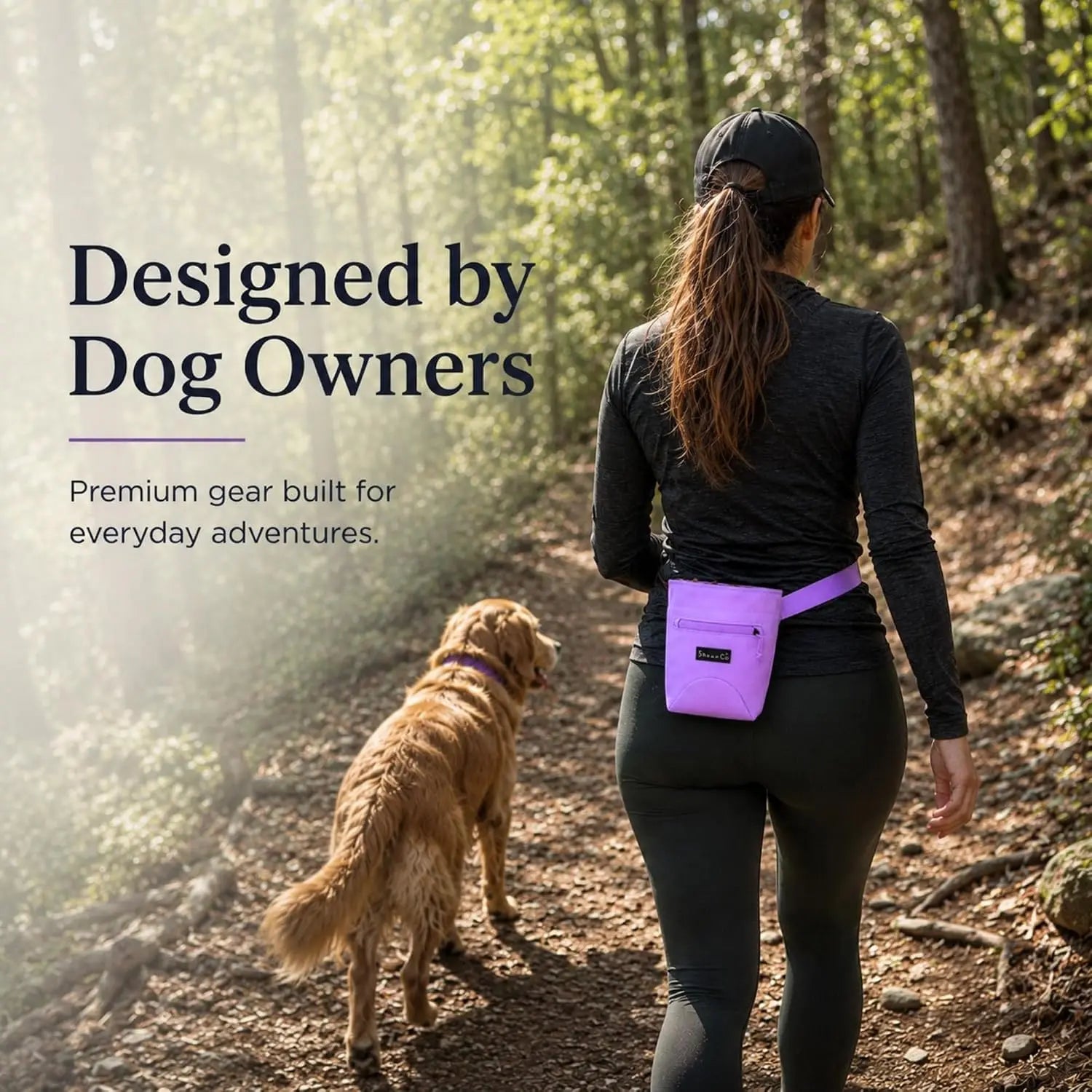 Premium Dog Treat Training Pouch – Magnetic Closure, Adjustable Waist Belt & Clip-On Design, Hands-Free Treat Bag with Front Zippered Pocket for Walking & Outdoor Adventures
