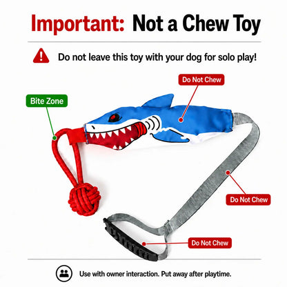 Kawiwi Interactive Tug Toy for Dogs - Durable Squeaky Rope for Engaging Play and Bonding, Ideal for Small to Medium Breeds, Not a Chew Toy, Supervised Use Recommended