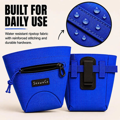Premium Dog Treat Training Pouch – Magnetic Closure, Adjustable Waist Belt & Clip-On Design, Hands-Free Treat Bag with Front Zippered Pocket for Walking & Outdoor Adventures
