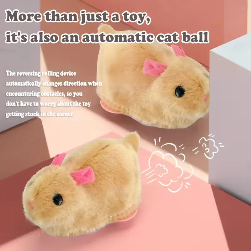 Interactive Smart Cat Toy with Automatic Rolling Ball – USB Rechargeable Motion Toy with Mouse Design for Indoor Cats, Designed for Active Play & Entertainment