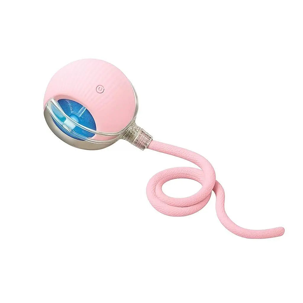 Interactive Rolling Ball Teaser Toy for Cats & Dogs – Includes 2 Interchangeable Tails, Engaging Chase & Play Toy for Kittens and Adult Pets