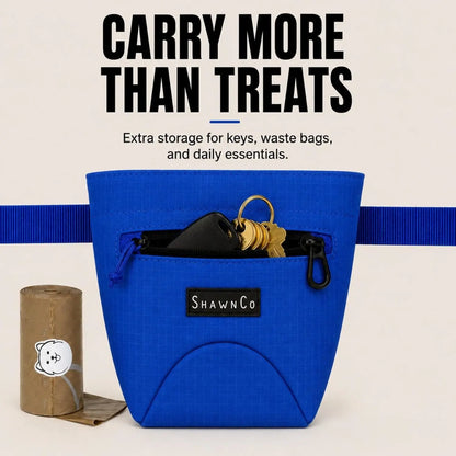 Premium Dog Treat Training Pouch – Magnetic Closure, Adjustable Waist Belt & Clip-On Design, Hands-Free Treat Bag with Front Zippered Pocket for Walking & Outdoor Adventures