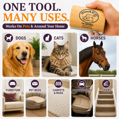 Sleekez Professional Dog Brush for Shedding and Grooming, Deshedding Tool for All Coat Lengths, 5-Inch Comb, 4 oz Weight
