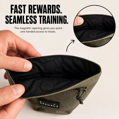 Premium Dog Treat Training Pouch – Magnetic Closure, Adjustable Waist Belt & Clip-On Design, Hands-Free Treat Bag with Front Zippered Pocket for Walking & Outdoor Adventures