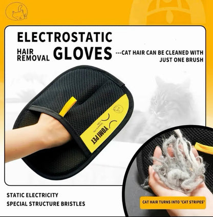 Reusable 2-in-1 Pet Hair Remover – Electrostatic Fur Removal Glove & Lint Brush for Cats & Dogs, Washable Cleaning Tool for Furniture, Couches & Car Interiors