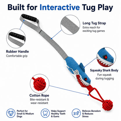 Kawiwi Interactive Tug Toy for Dogs - Durable Squeaky Rope for Engaging Play and Bonding, Ideal for Small to Medium Breeds, Not a Chew Toy, Supervised Use Recommended